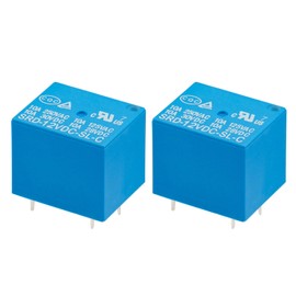 Weasch 2Pcs PCB Power Relay SRD-12VDC-SL-C, DC 12V Coil, 10A 250VAC, SPDT, 5 Pin, for Household Appliance Boards (2)