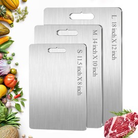 Titanium Cutting Board, 100% Pure Titanium Cutting Boards for Kitchen, Double Sided Food-Grade, Dishwasher Safe Chopping Board for Cutting Meat Vegetable Fruit 1PCS(11.5"L x 8"W)