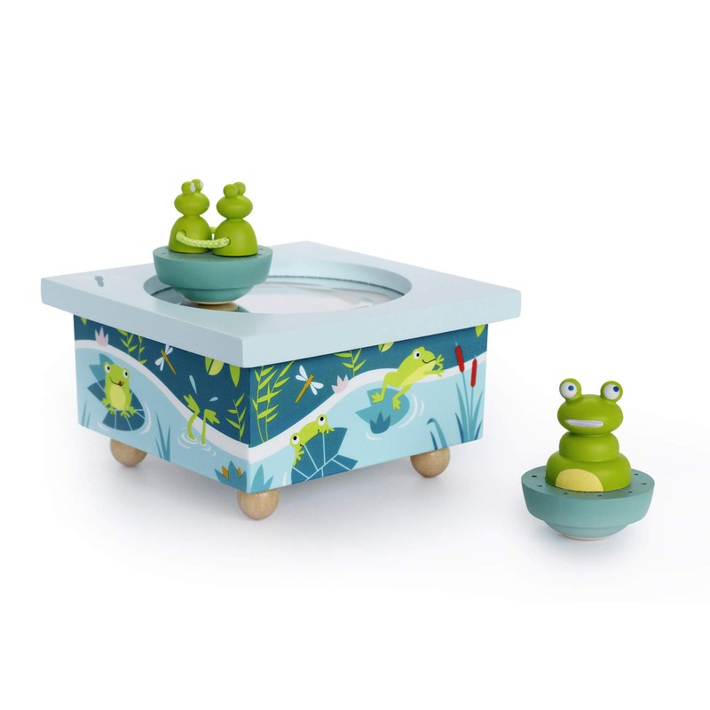 Trousselier 6295005 Spieluhr mit tanzenden Figuren für Kinder, Frösche, magnetisch,