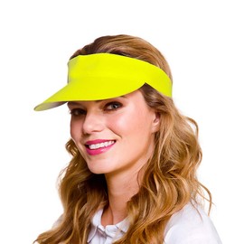 Wicked Costumes Adult Unisex Pub Golf Visor Hat Fancy Dress Accessory (Neon Yellow)