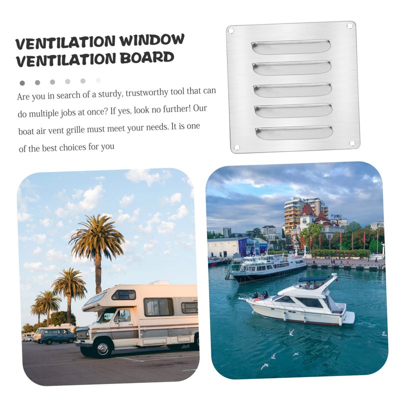 Operitacx Stainless Steel Air Vent Cover Durable Louvered Flush Grille