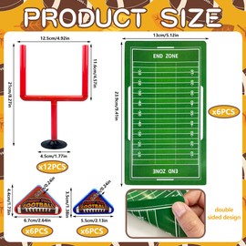 30 PCS Mini Flick Football Games Mini Table Top Sports Games with Foam Footballs Goal Post and Cards Finger Toys Office Indoor Football Sports Party Favors Birthday Gifts Office Desk Toys