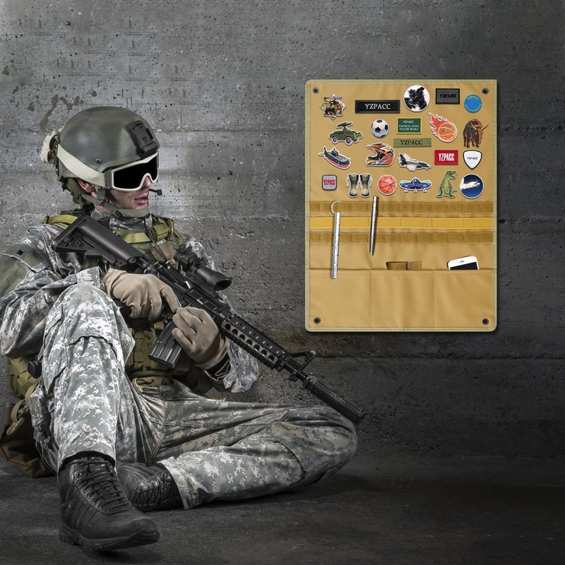 Yzpacc Tactical Patch Display Board, Hook & Loop, Foldable, Combat