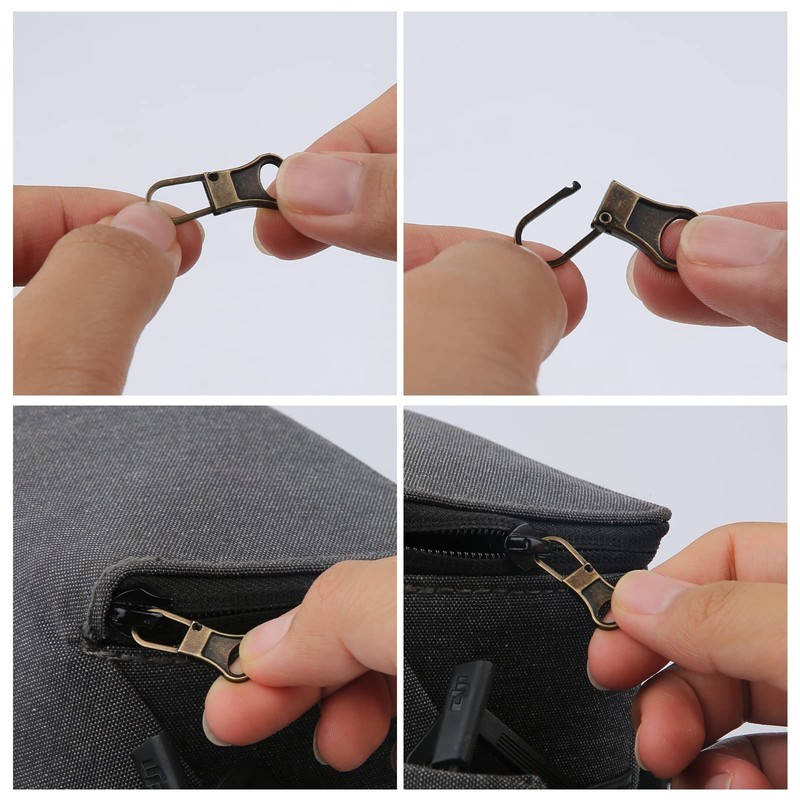 LUTER 6pcs Replacement Zipper Pull, Detachable Zipper Pull Tabs Metal