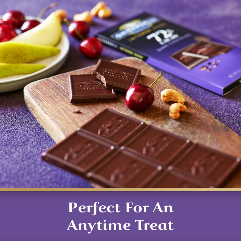GHIRARDELLI Intense Dark Chocolate Bar, 72% Cacao, 3.5 Oz Bar