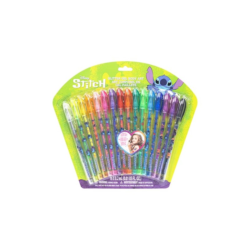 Stitch Set de Arte Corporal con Glitter 16 pzas para