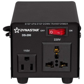 Dynastar Step Up & Step Down Voltage Converter and Transformer, 110-220 to 220-240 Volts; Heavy Duty, Extra Durable Lifetime Coil, 5-Year-Warranty, 200 Watts