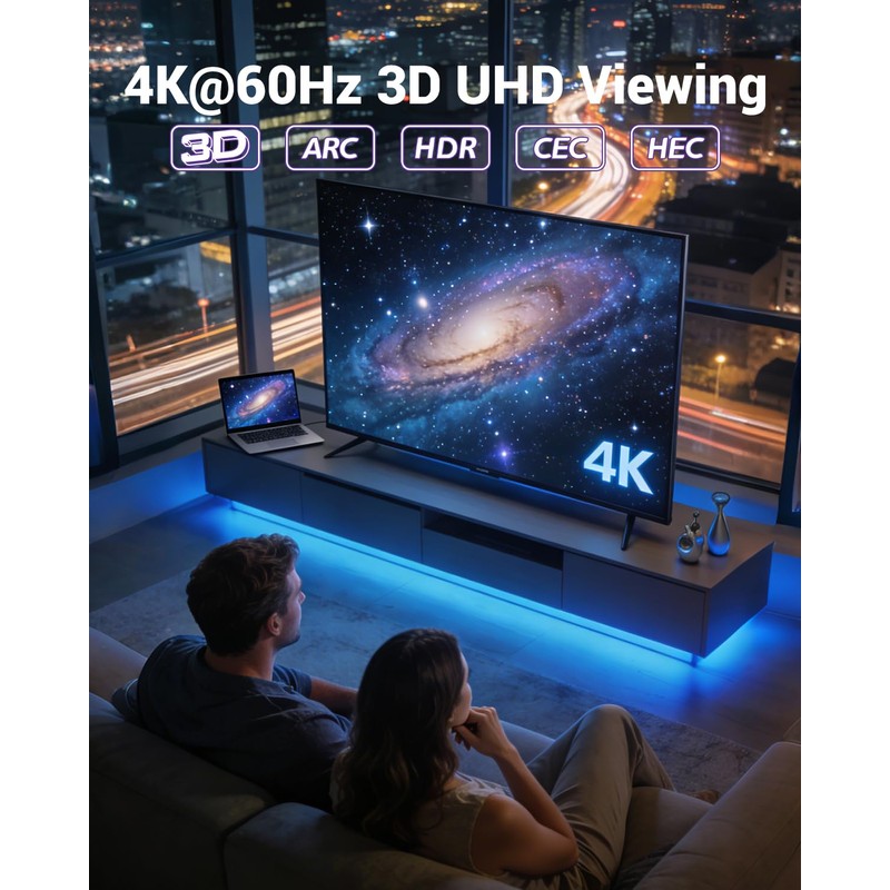 VCE HDMI Keystone Jack 6-Pack, 4K HDMI Female to Female