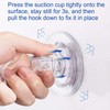 COM4SPORT Suction Hooks, 4 Packs Powerful Push and Lock Vacuum