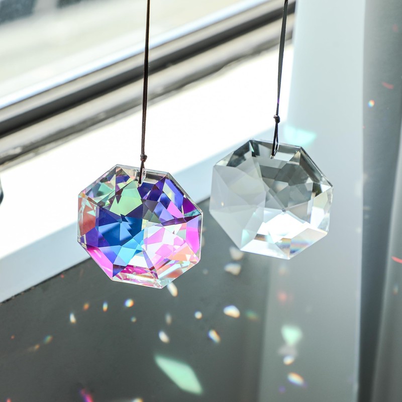 3inch Rainbow Sun Catcher Crystals for Windows AB Colored Large