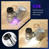 Mini Microscope for Jewellers 60X LED Microscope Pocket Microscope Magnifier