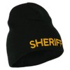 e4Hats.com Sheriff Military Embroidered Beanie - Black OSFM