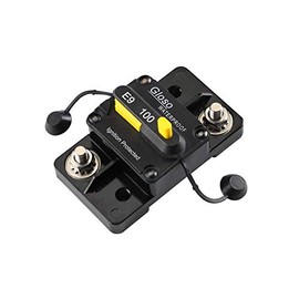 GLOSO GLOSO Circuit Breaker E93 100A Breaker Extended Surface Mount 1/4" Diagonal Stud Waterproof IP67 Marine RV Truck Hi-Amp (100A)