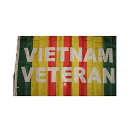 Vietnam Veteran Ribbon 3'x5' Polyester Flag with Vietnam Veteran Decal