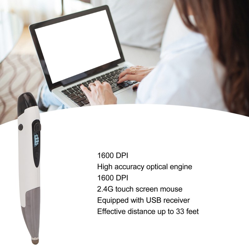 Wireless Voice Input Optical Pocket Pen Mouse 2.4GHZ 33ft Wireless