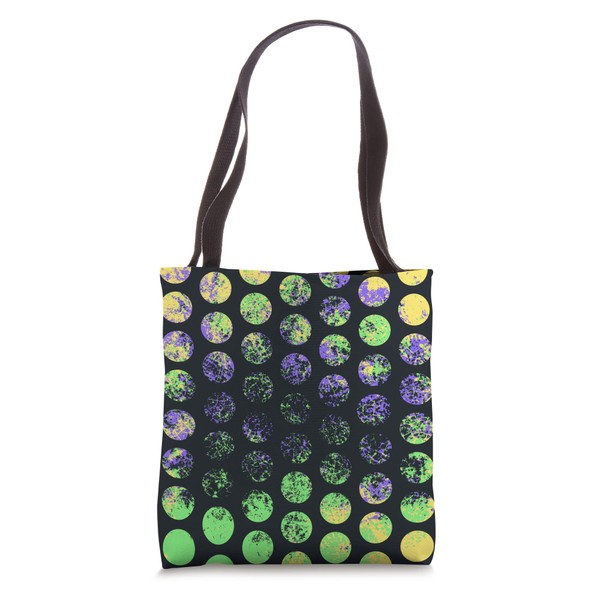 Dots on Black - Dotted Polka Dot Design #605 Tote