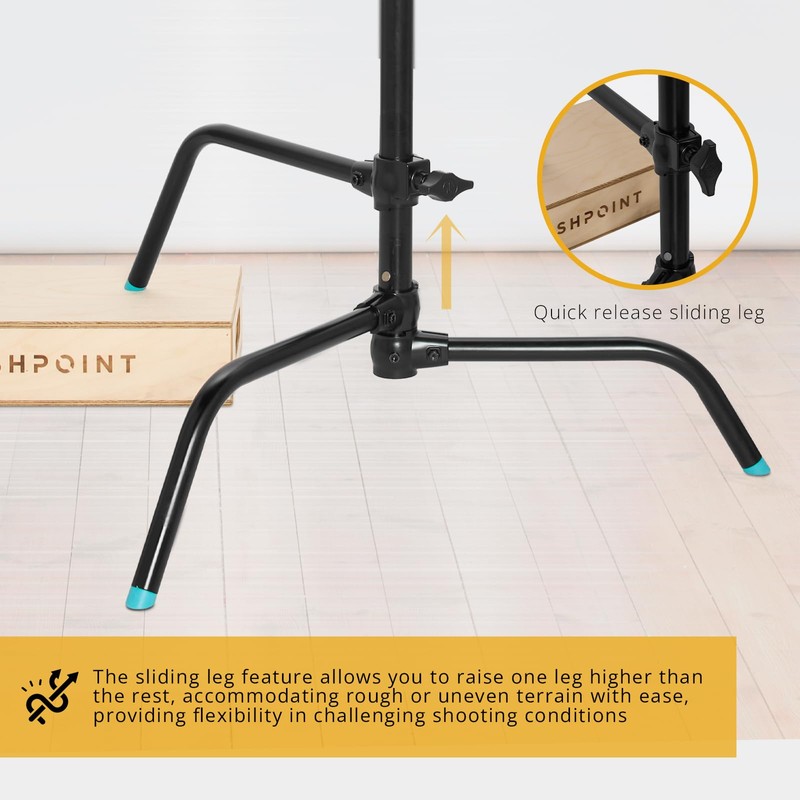 Flashpoint 40" Quick Sliding Leg C-Stand Kit with 2.5" Grip