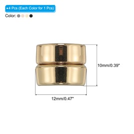 PATIKIL 4 Pcs Alloy Galvanized Iron No-Snag Strongest Commercial Strength Buttons Multi-Use Pinless Magnetic Scarf Clip for Women Clothing Curtain