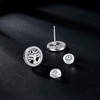 Micory Tree of Life Stud Earrings 925 Silver Ladies with