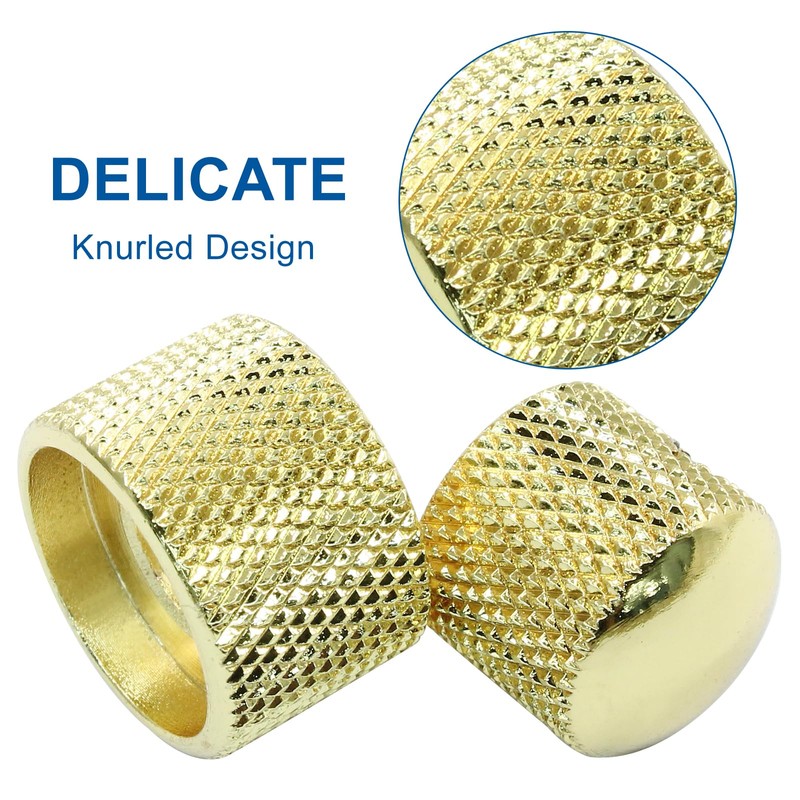 Jiozermi 2 Pcs Guitar Gold Dual Concentric Control Knobs Stacked