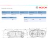 Bosch Balatas Ceramicas Traseras BE1037H, Negro