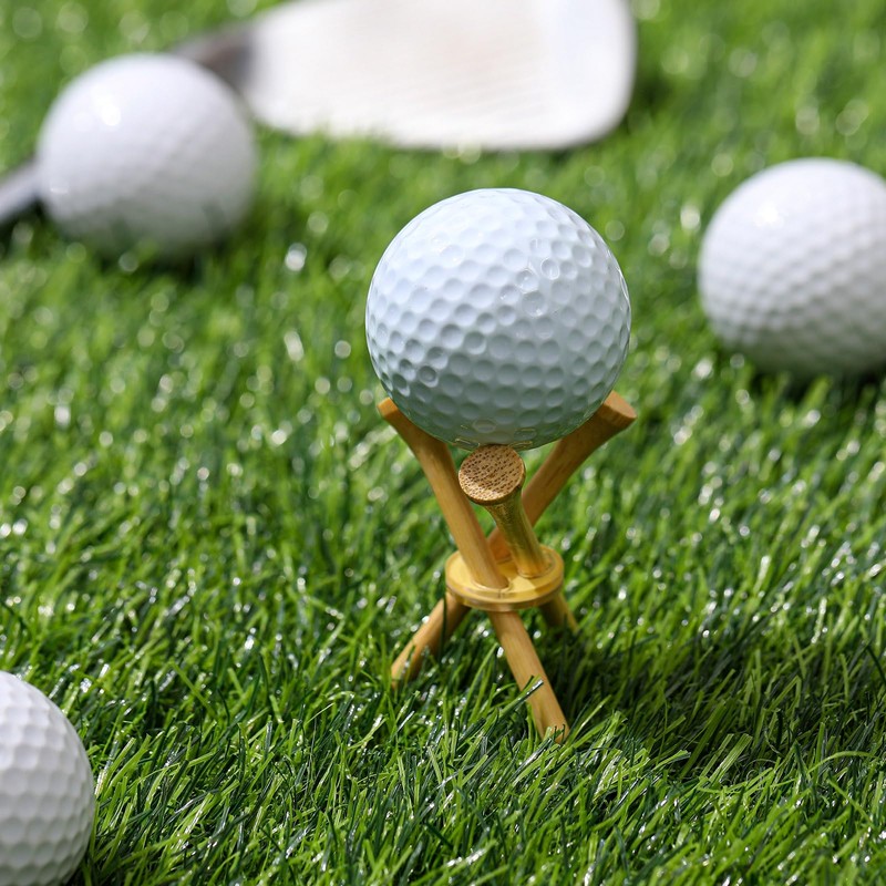 Gemscream 3 Pcs Acrylic Golf Ball Display Holder Tripod Golf