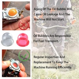 WGWXRSY 530058709(8/Pack) Primer Bulb Pump Replacement for Echo SRM210 GT225 FS45 FS55 GT200 0PPF210 PB200 PE225 String Trimmer Weedeater Blower Parts