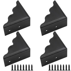 Protector de esquina de metal de 3.75 pulgadas, protector de esquina para computadora, protector de borde para muebles, paquete de 4