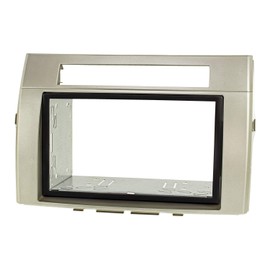 tomzz Audio 2455-053 Double DIN Radio Fascia Set Compatible with Toyota Corolla Verso ZER/ZZE Year of Manufacture 2004-2009 Silver with Installation Kit