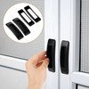 4 Pcs Black Adhesive Cabinet Handles, Self-Stick Instant Drawer Handle,