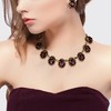 Clearine Victorian Style Statement Necklace Pierced Earrings Jewellery Set for