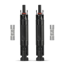 CNLonQcom 20A Solar Fuse Holder Inline IP67 Waterproof Outdoor with 10x38mm Fuse for Solar Panel and Solar Controller DC1000V 2pcs
