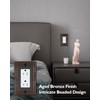 ZILLSEA 4-Pack Aged Bronze Outlet Cover Plates, Metal Decorator Wall