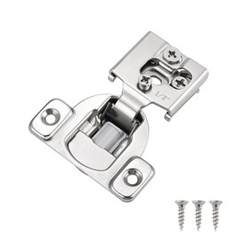 Probrico 4 Pack 2 Pair 1/2 inch Overlay Soft Close Cabinet Hinges Hidden Door Hinge for Kitchen Cabinet Hinges Concealed Self Closing Face Frame for Cupboard, Wardrobe, 105 Degree Opening Angel