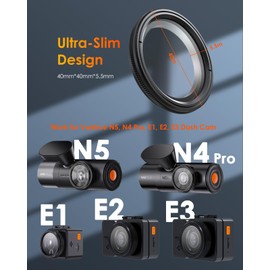 Vantrue 40mm Ultra-Slim CPL Circular Polarizer Filter for Vantrue E1, E2, E3, E1 Lite, S1 Pro, N4 Pro N5 Dash Cam, Reduce Glare and Reflection, Enhance Contrast