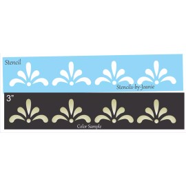 Stencils by Joanie Colonial STENCIL 3" t Folk Art Tulip Country Farmhouse Border DIY Craft Signs