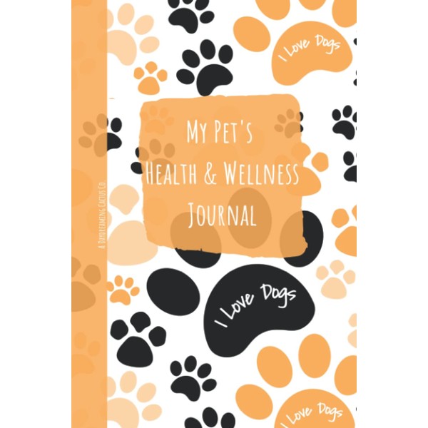My Pet's Health & Wellness Journal ~ Orange Pawprint Cover: