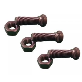 Aftermarket 3 - Plow Bolt & Nut for Blades / Cutting Edge, 5/8-11x 2 - Grade 8, Dome Head