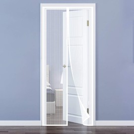 Magnetic Screen Door, Ultra Thin Magnets Auto Close for Hallway, Doors, Patio, Curtain, Anti-Mosquitoes, No Drilling, 110 x 220 cm