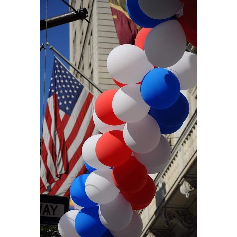 50pcs Red White Blue Balloons King Charles III Coronation Party