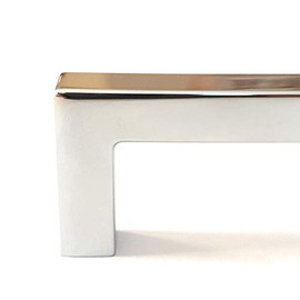 French Furniture Fittings Polished Chrome Kitchen Cabinet D Pull Handles - Set of 6 Cupboard Drawer Bedroom Furniture Bow boss Handles (128mm Between fixings)