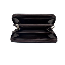 Belini Cartera de Mujer con Cierre de Cremallera, Organizador con Múltiples Compartimentos, Piel Sintética Elegante, Color Rojo o Azul, Moda y Estilo, Cartera Azul