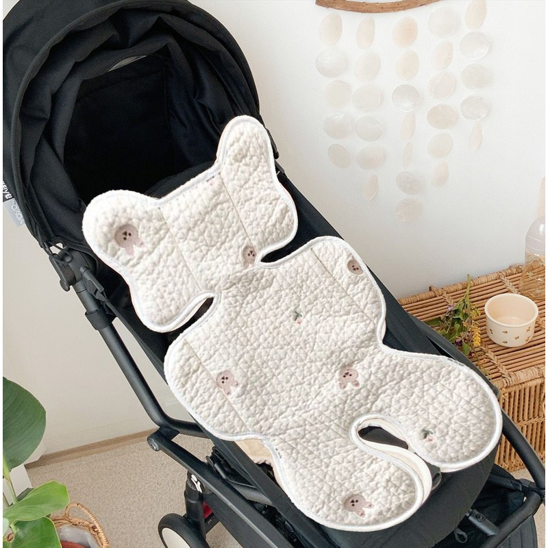 Soft Baby Stroller Seat Cushion Breathable Pure Cotton Infant Car