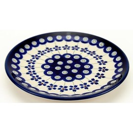 Polish Pottery Plate 6.5 Inch From Zaklady Ceramiczne Boleslawiec #Gu-818-166a Floral Peacock Traditional Pattern, 6.5 Inch Diameter