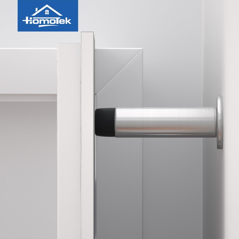 HOMOTEK 2 Pack Heavy Duty Solid Rigid Door Stops Bumper