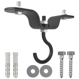 PUNCH BAG CEILING HOOK by Athletics Gear | 18-guage Heavy Duty Bracket with D-Shackle Swivel & Fixings (5.5" Ceiling Hook)