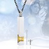 Flongo Birthstone Necklace, Zircon Necklace, Cuboid Cremation Stick, Free Engraving,