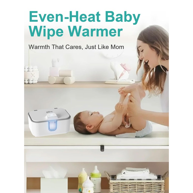 KOSTTE Baby Wipes Warmer, Larger Capacity Wipe Dispenser, Even Heating