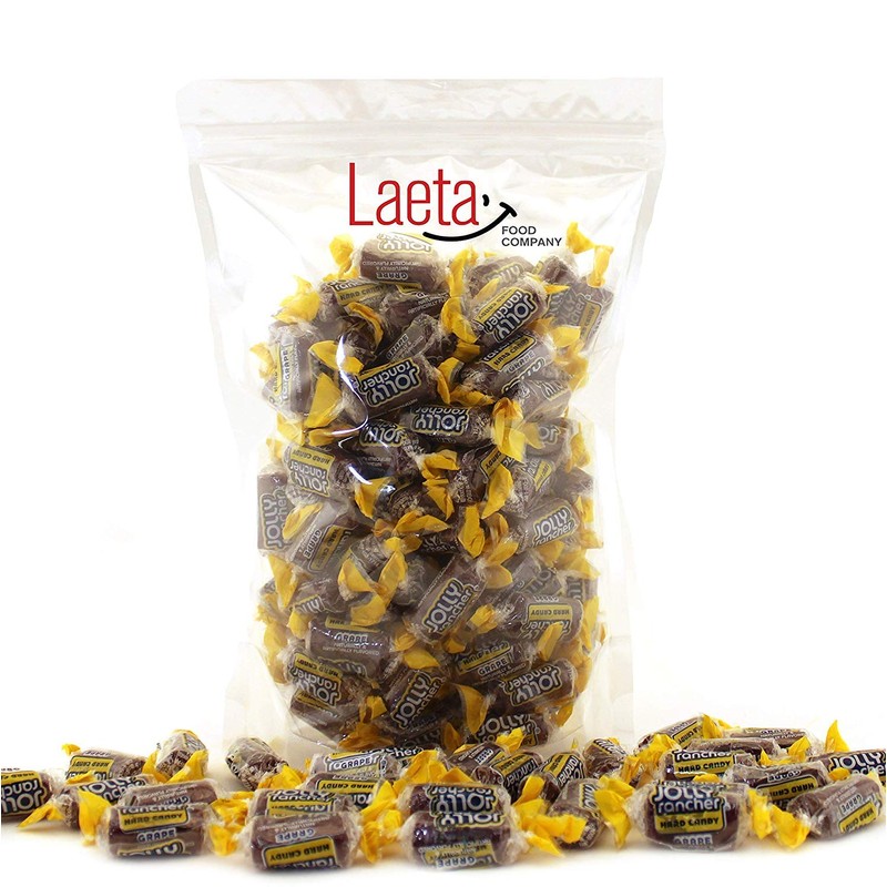 LaetaFood Jolly Rancher Grape Hard Candy Fat-Free, Twist Wrap Bulk