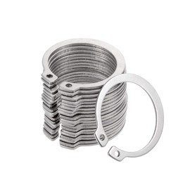 sourcing map 40mm External Circlips C-Clip Retaining Shaft Snap Rings 304 Stainless Steel 20pcs